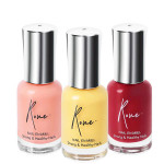 Set Of 3 Strong & Healthy Nail Enamel (Electric Red, Coral &Summer Yellow)