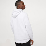 Men White Relaxed Fit Hoodie