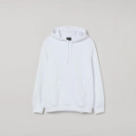 Men White Relaxed Fit Hoodie