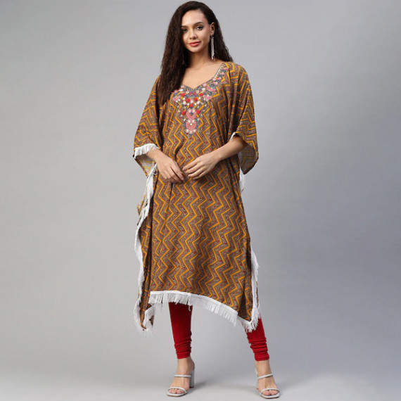 https://fashionrise.in/products/women-orange-brown-geometric-printed-thread-work-pure-cotton-kaftan-kurta