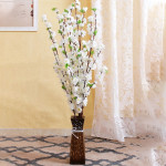 Set of 6 White Artificial Cherry Blossom Flower Sticks without Vase