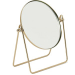 Gold-Toned Metal Table Mirror