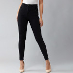 Women Navy Blue Regular Fit Mid-Rise Clean Look Stretchable Jeans