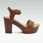 Women Brown Solid Platform Heels