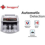 Swaggers Red LED Latest Note Counting Machine with Fake Note Detection/Currency Counting Machine/Money Counting Machine with UV MG IR Detection - Heav