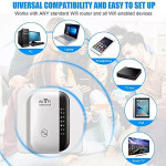 AJUK WiFi Range Extender, WiFi Signal Booster up to 300Mbps, 2.4G High Speed Wireless WiFi Repeater with Ethernet Port, Support AP/Repeater Mode and
