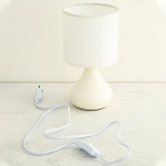 White Solid Ambrose Corienth Contemporary Ceramic Table Lamp