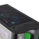 Ant Esports ICE-320TG Mid Tower Computer Case I Gaming Cabinet Supports ATX, Micro-ATX, Motherboard with Transparent Side Panel 3 x 120mm ARGB Front F