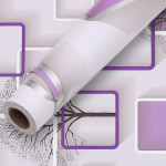 Purple Printed Self Adhesive and Waterproof Wallpaper