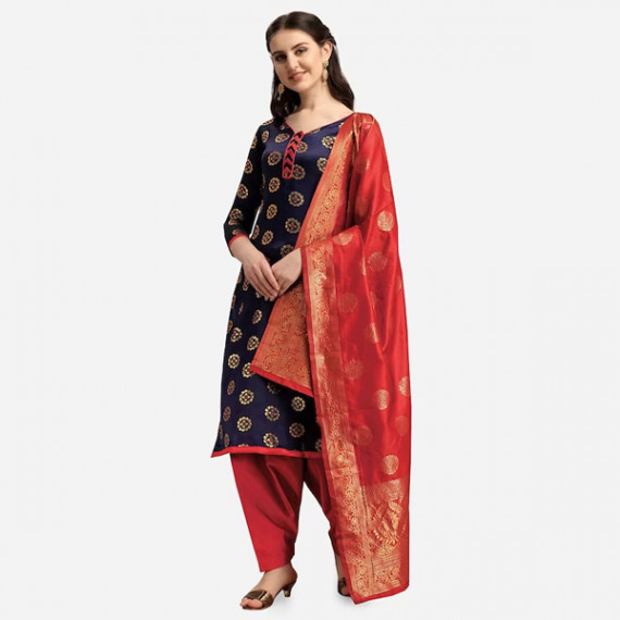 https://fashionrise.in/products/navy-blue-red-woven-design-banarasi-unstitched-dress-material