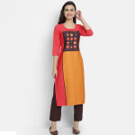 Women Multicoloured Pack Of 6 Crepe Kurta