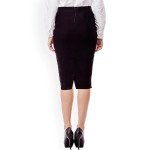 Black Pencil Skirt With Back Slit