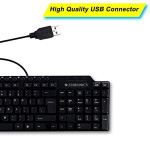 Zebronics ZEB-KM2100 Multimedia USB Keyboard Comes with 114 Keys Including 12 Dedicated Multimedia Keys & with Rupee Key