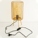 Gold-Toned Adobe Wire Novelty Table Lamp