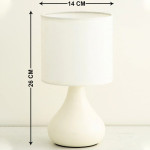 White Solid Ambrose Corienth Contemporary Ceramic Table Lamp