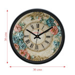 Multicoloured Round Textured 30 cm Analogue Wall Clock