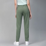 Women Green Solid Side Stripes Cropped Track Pants
