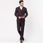 Van Heusen V Dot Men's Poly Viscose Shawl Collar Suit