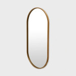 Brown Solid Oval Wooden Mirrors