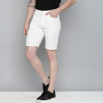 Men White Slim Fit Chino Shorts
