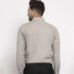 Men Grey Smart Regular Fit Solid Formal Shirt