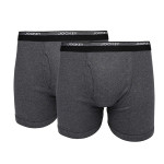 Men Pack of 2 Charcoal Grey Boxer Briefs 8009-0205