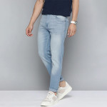 Men Blue Slim Tapered Fit Light Fade Stretchable Jeans
