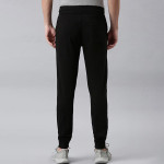 Men Black Solid Organic Cotton Track Pants