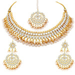 Gold Plated Necklace With Earrings