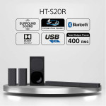 Sony HT-S20R Real 5.1ch Dolby Digital Soundbar for TV with subwoofer and Compact Rear Speakers, 5.1ch Home Theatre System (400W,Bluetooth & USB Connec