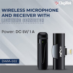 Wireless Microphone & Receiver with 8-pin Connector for Noise Cancellation, Fast Charging, Suitable for YouTube Vlog, Live Streaming