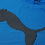 Men Blue & Black ACTIVE Big Logo DryCell Printed Round Neck T-shirt