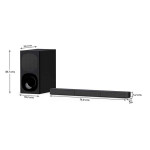 Sony HT-S20R Real 5.1ch Dolby Digital Soundbar for TV with subwoofer and Compact Rear Speakers, 5.1ch Home Theatre System (400W,Bluetooth & USB Connec