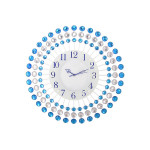 White Dial Crystal-Studded 18 cm Analogue Wall Clock