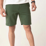 Men Green 4way Stretch Chino Shorts
