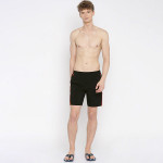 Men Black Printed Swim Shorts