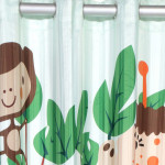 Multicoloured Printed Polyester Shower Curtain