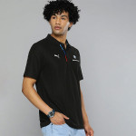 Men Black BMW M Polo Collar Motorsport T-shirt