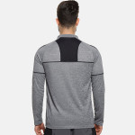 Men Grey & Black Colourblocked Polo Collar T-shirt