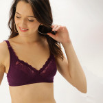 Burgundy Lace Non-Wired Non Padded Everyday Bra DB-BF-005C