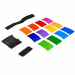 DIGITEK® 12pcs Strobist Flash Color Card Diffuser Lighting Gel Pop up Softbox Fit for Canon 580EX II 430EX II 600EX 270EX II, Nikon SB900/800/700/600/