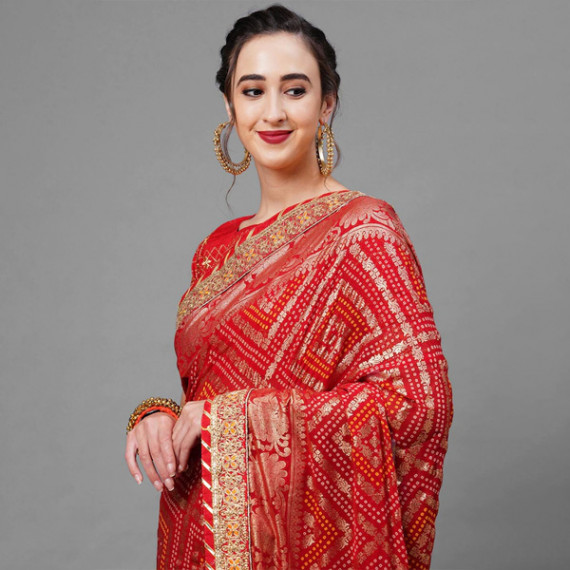 https://fashionrise.in/products/red-gold-toned-woven-design-bandhani-saree