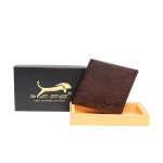 Men Brown Leather Two Fold Wallet