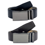 Olive Black Leather Belt