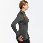 Women Grey Solid Thermal Tops