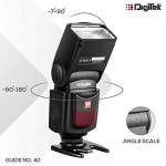 DIGITEK® (DFL-088) Universal Electronic Flash Speedlite for DSLR Cameras Canon Nikon Pentax Olympus with Standard Hot Shoe Mount(Without Trigger)