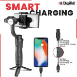 DIGITEK® 3-Axis Handheld Gimbal Stabilizer for Smartphones & Gopro with Face & Object Tracking Motion, Various Time Lapse Features & Upto 12 hrs. Oper