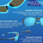 HAZON Premium Wrap Around Polarized Sunglasses | UV Protection Sunglasses | Light Weight, Durable, Matt Finished, Premium Looks | TR90 Sunglasses | Me