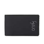Unisex Black Solid Premium Two Fold Wallet