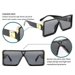 Dervin Retro Square Oversized Sunglasses for Men and Women